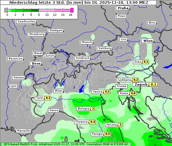 Niederschlag, 18. 11. 2025