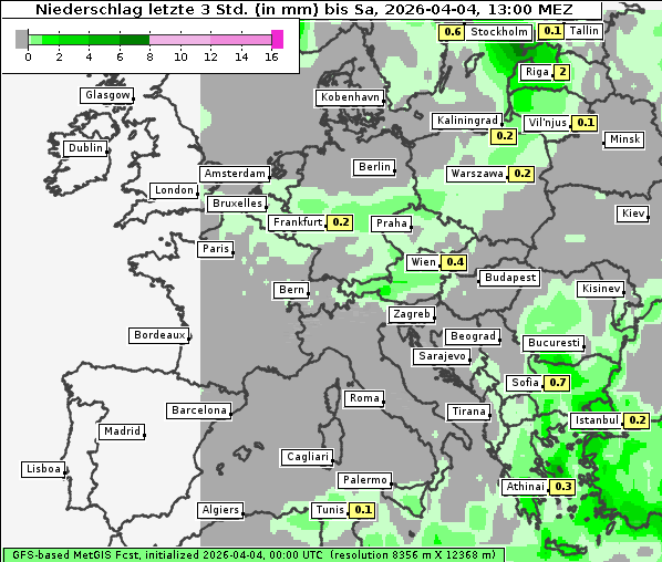 Niederschlag, 4. 4. 2026