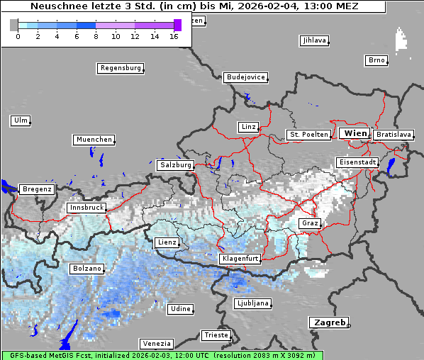 Neuschnee, 4. 2. 2026