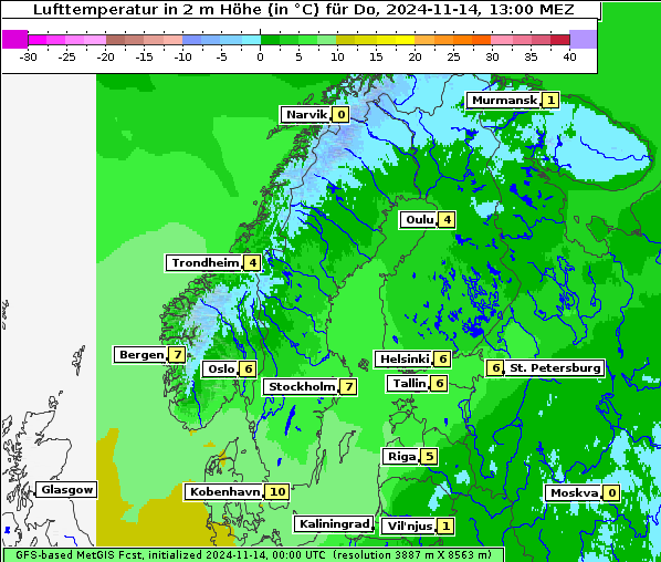 Temperatur, 14. 11. 2024