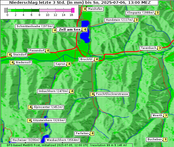 Niederschlag, 6. 7. 2025