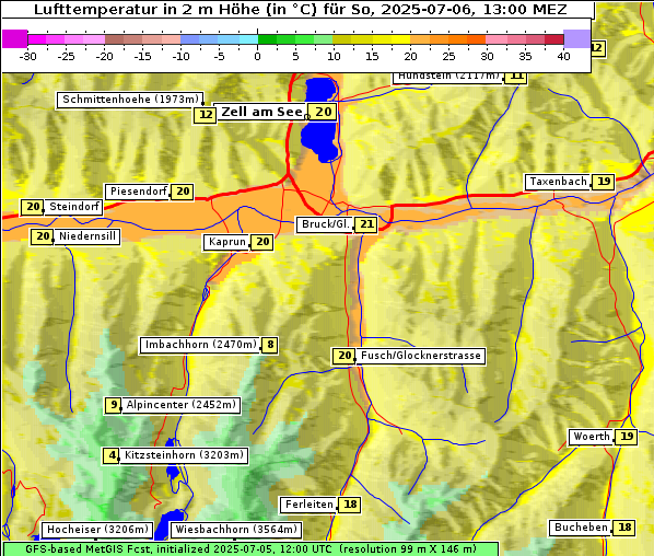 Temperatur, 6. 7. 2025