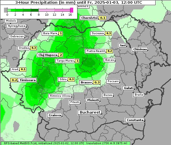 Niederschlag, 3. 1. 2025