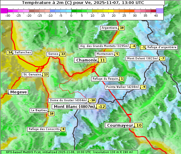 Temperatur, 7. 11. 2025