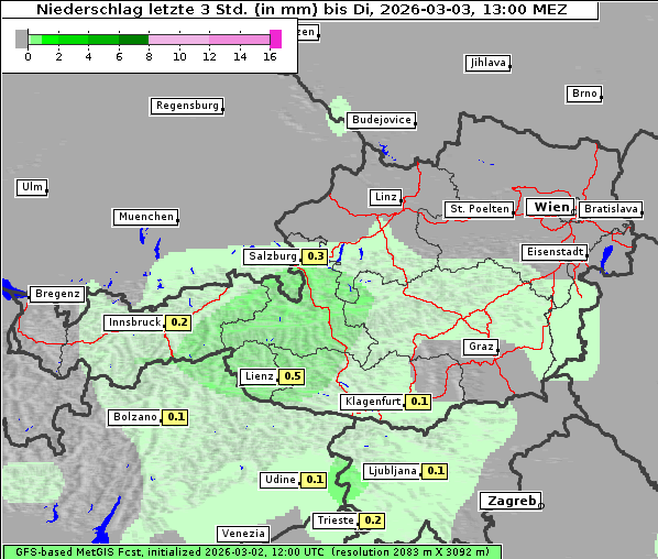 Niederschlag, 3. 3. 2026