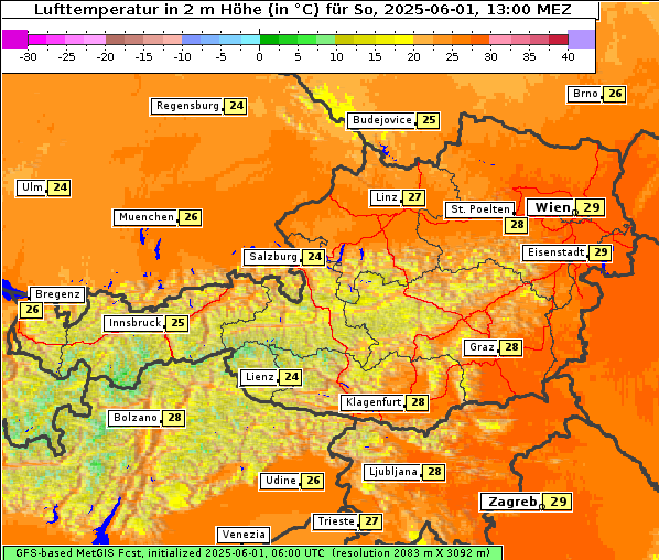 Temperatur, 1. 6. 2025