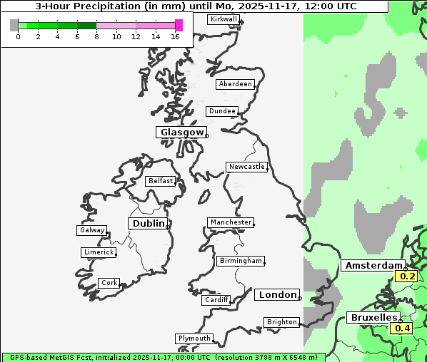 Niederschlag, 17. 11. 2025