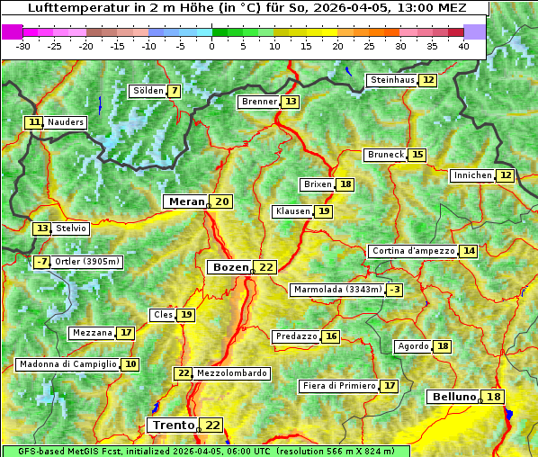 Temperatur, 5. 4. 2026