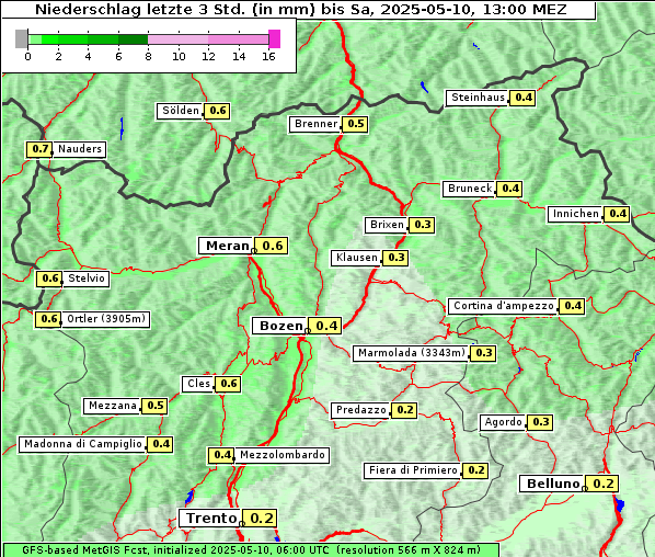 Niederschlag, 10. 5. 2025