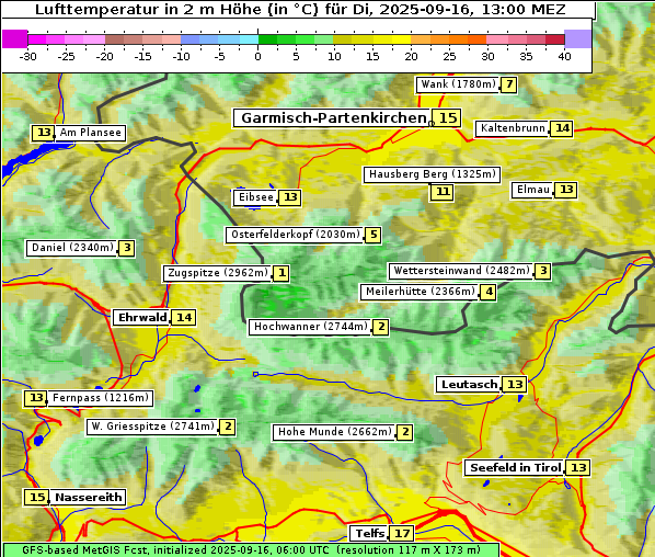 Temperatur, 16. 9. 2025