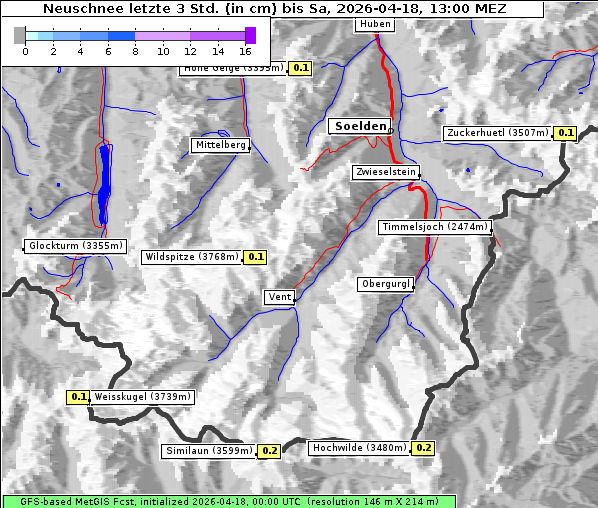 Neuschnee, 18. 4. 2026