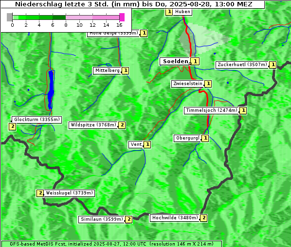 Niederschlag, 28. 8. 2025