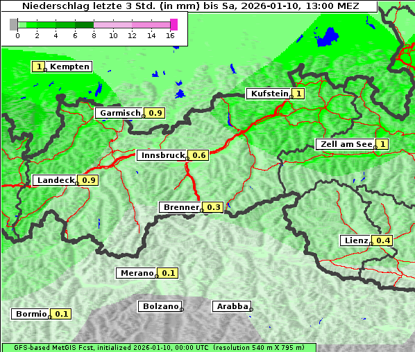 Niederschlag, 10. 1. 2026