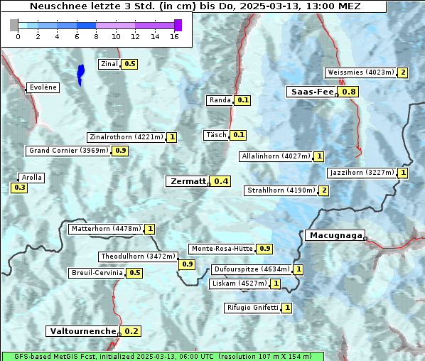 Neuschnee, 13. 3. 2025