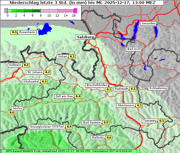 Niederschlag, 17. 12. 2025