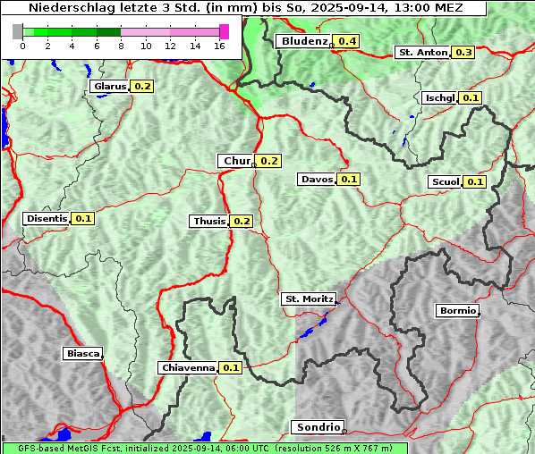 Niederschlag, 14. 9. 2025