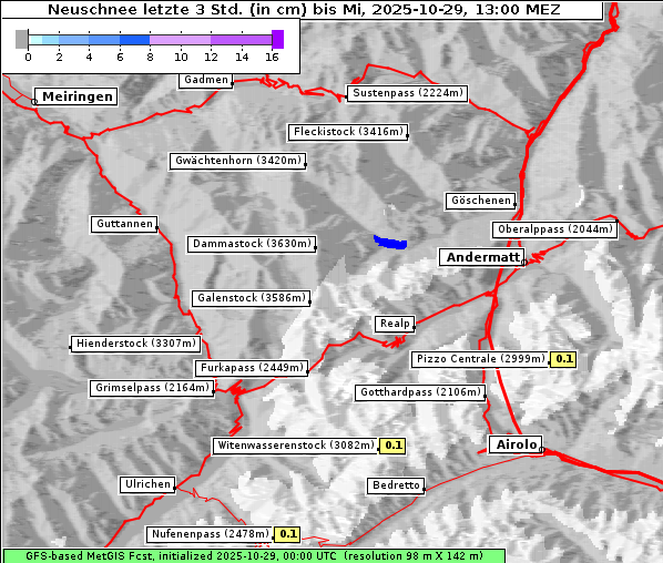 Neuschnee, 29. 10. 2025