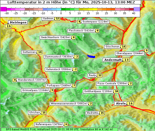 Temperatur, 13. 10. 2025