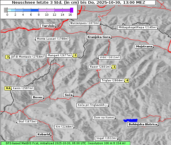Neuschnee, 30. 10. 2025