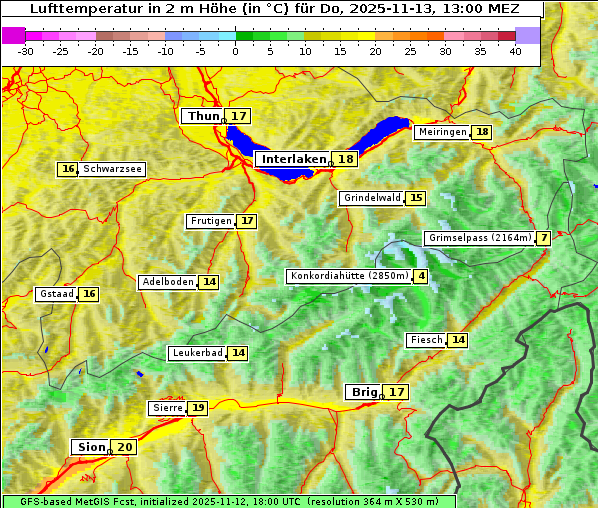 Temperatur, 13. 11. 2025