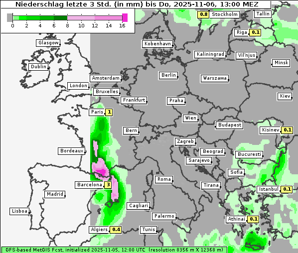 Niederschlag, 6. 11. 2025