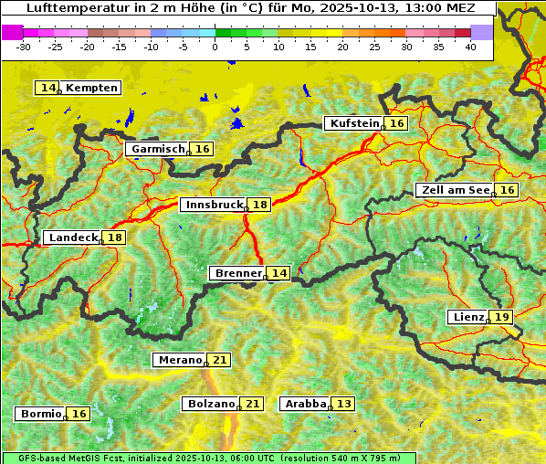 Temperatur, 13. 10. 2025