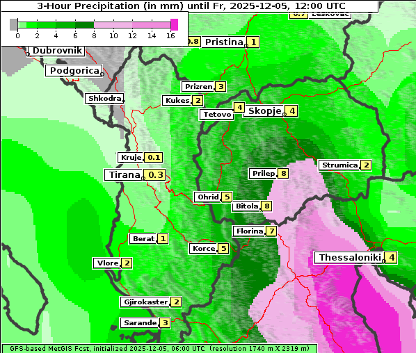 Niederschlag, 5. 12. 2025