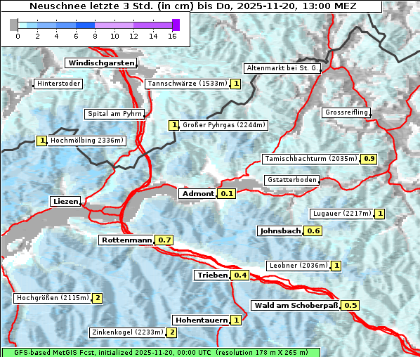 Neuschnee, 20. 11. 2025