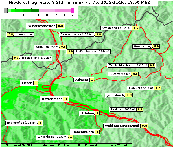 Niederschlag, 20. 11. 2025