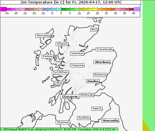 Temperatur, 17. 4. 2026