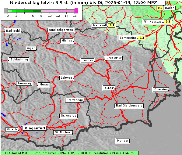 Niederschlag, 13. 1. 2026