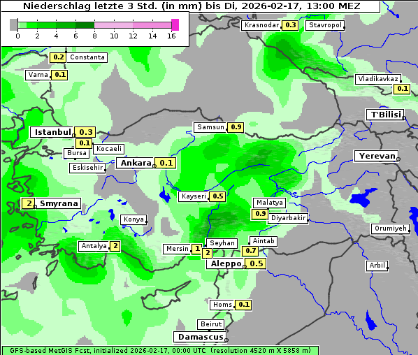 Niederschlag, 17. 2. 2026