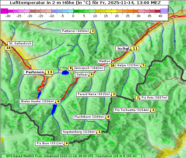 Temperatur, 14. 11. 2025