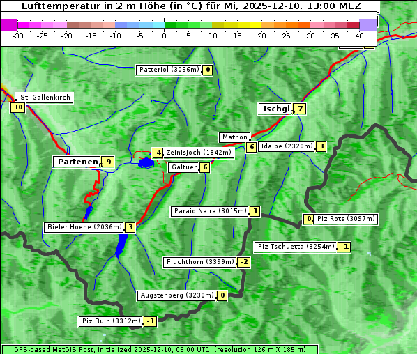 Temperatur, 10. 12. 2025