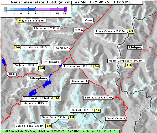 Neuschnee, 26. 5. 2025