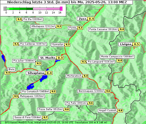 Niederschlag, 26. 5. 2025