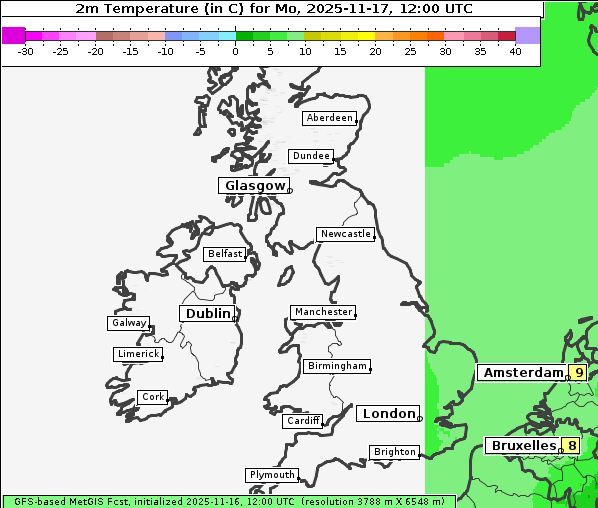 Temperatur, 17. 11. 2025
