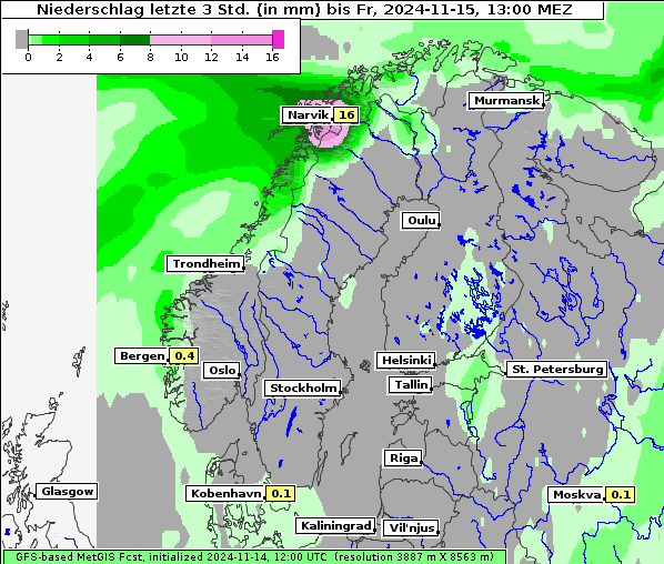 Niederschlag, 15. 11. 2024