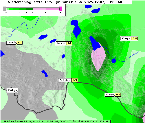 Niederschlag, 7. 12. 2025