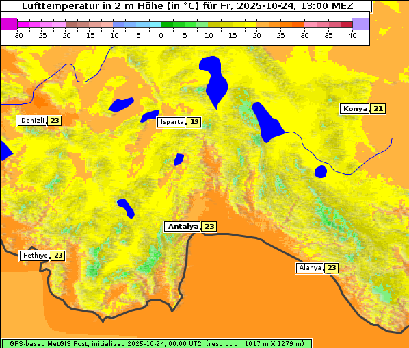 Temperatur, 24. 10. 2025
