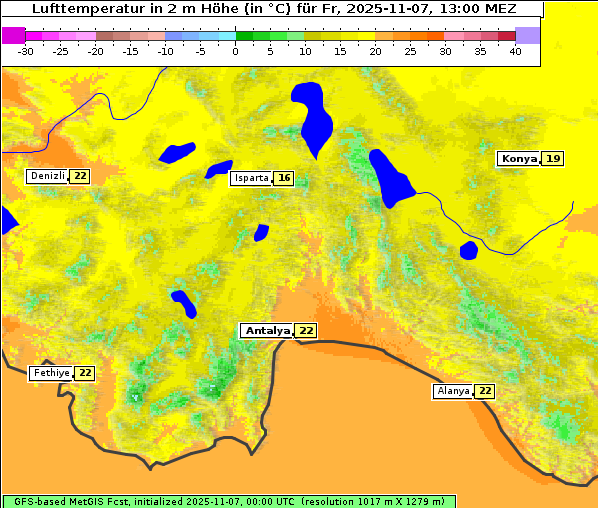 Temperatur, 7. 11. 2025