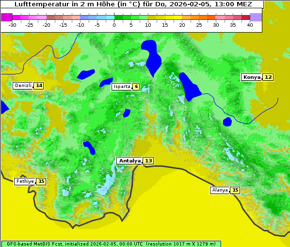 Temperatur, 5. 2. 2026
