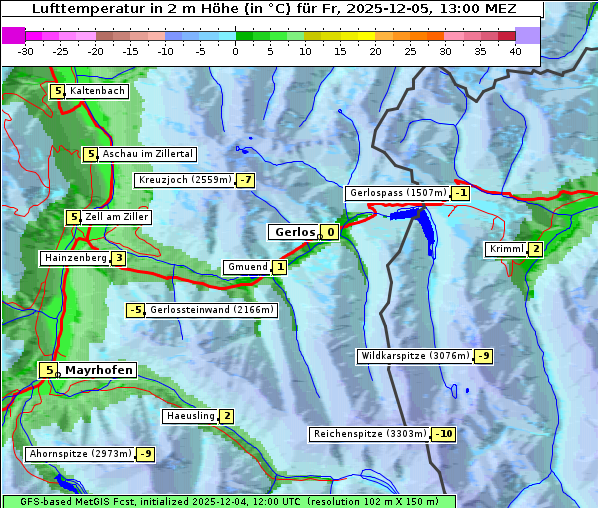 Temperatur, 5. 12. 2025