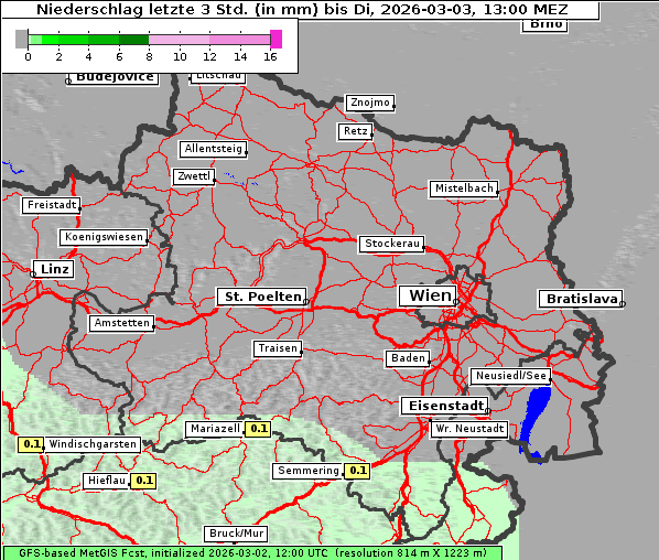 Niederschlag, 3. 3. 2026
