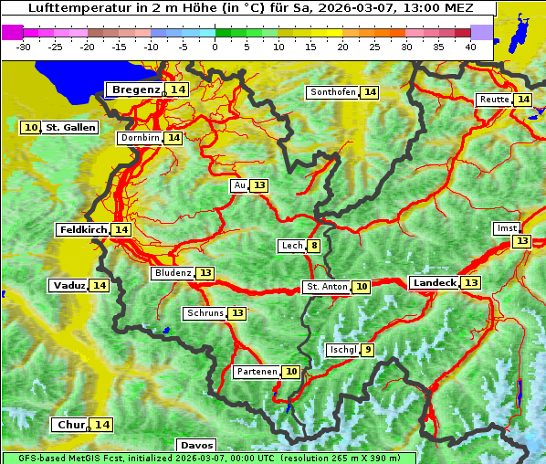 Temperatur, 7. 3. 2026