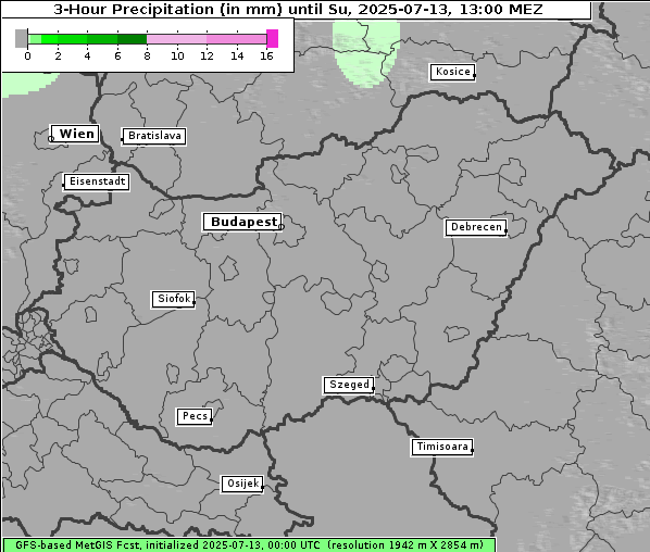 Niederschlag, 13. 7. 2025