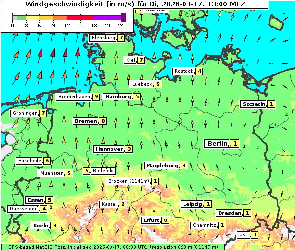 Wind, 17. 3. 2026