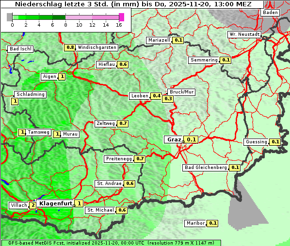 Niederschlag, 20. 11. 2025