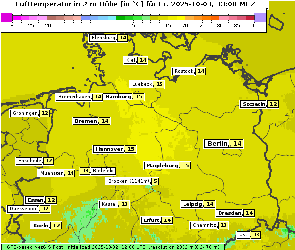 Temperatur, 3. 10. 2025