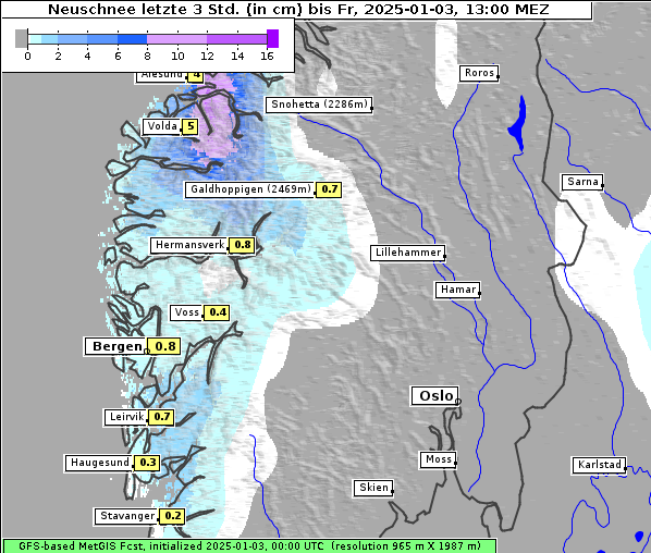 Neuschnee, 3. 1. 2025